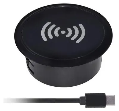 Produktbild von Solight Kabelloses 15-W-Ladegerät mit integriertem Ladegerät, schwarz DC65BW