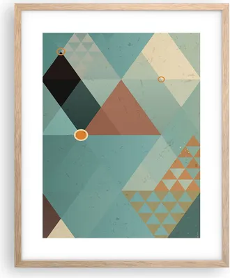 Produktbild von Gerahmtes Poster - Rahmen in heller Eiche - Abstraktion modern - 40x50 cm - Wand Bild - Wanddeko - Wandbilder - Wandposter - Bilderrahmen - Bilder - Kunstdruck - Wandbild - P2NPA40x50-3571