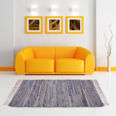 Image de Flickenteppiche : Tapis en jean, 120x180 cm, couleur jean (R)