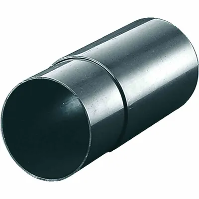 A black pipe connector against a white background.