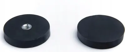 Obrázok produktu pre Magnetický držiak z gumy 36x7 s vnútorným závitom M4 sada 5 kusov