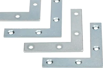 Obrázek produktu pro KOTARBAU® Sada 10 rohových držáků 50 x 50 x 10 x 1,5 mm Rohový držák Plochý držák Držák ve tvaru L Nábytkový držák pro zpevnění oken Dveře Dřevěné konstrukce