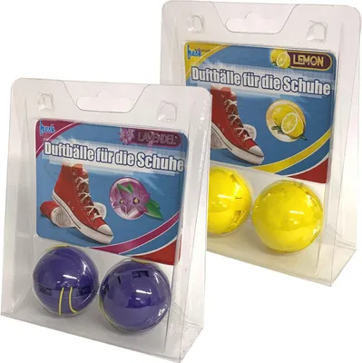 Produktbild von 2er Set Schuh Deo Duftball Geruchsstopp | Schuhdeo Schuhdesinfektion Lavendel Zitone | Schuhpflege Sportschuhe Reiniger