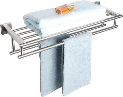 Obrázek produktu pro Nástěnný dvojitý držák na ručníky z nerezové oceli, 61 cm, do koupelny