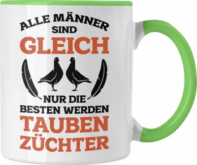 Produktbild von Trendation - Taubenzüchter Geschenkidee Tasse mit Spruch für Taubenbesitzer Geschenk Taubenliebhaber (Grün)