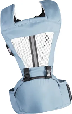 Produktbild von Babytrage mit Taille Hocker Dual Use Gute Fixierung Farbige multifunktionale Babytrage für Reisen Outdoor Home (Sky Blue)