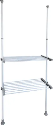 Produktbild von WENKO Teleskop Garderoben System Regal Wasch Raum Kammer Ablage HERKULES