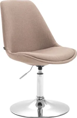 Produktbild von CLP Esszimmerstuhl Maverick Stoff drehbar und stufenlos verstellbar taupe Gestell Farbe chrom