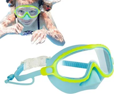 Produktbild von Schwimmmaske Kinder - Tauchbrille mit Nasenabdeckung - Wasserspaß für 4-16 Jahre