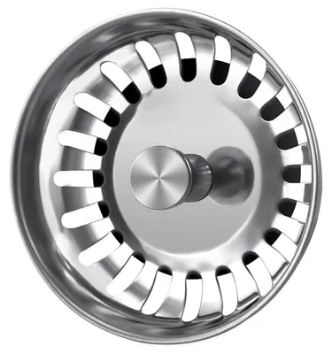Obrázek produktu pro Zátka a sítko do dřezu RVS, průměr 84 mm