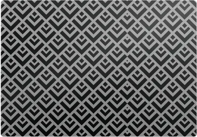 Produktbild von Geometrisches Retromuster – Bodenschutzmatte – Stuhlunterlage 100x100 cm – Rutschfest – Hartbodenmatte