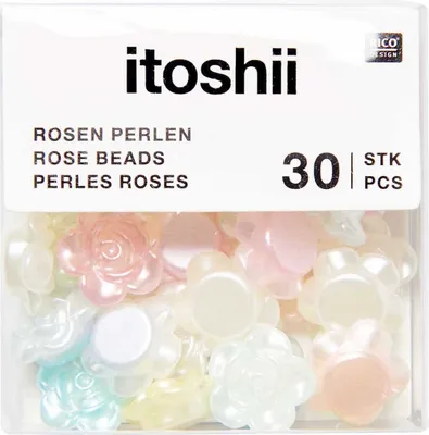 Produktbild von itoshii Perlen, Rosen, 30 Stück Rainbow Pearl Mix