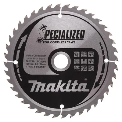Imagen del producto de Hoja de sierra especializada de 165 mm para trabajos en madera