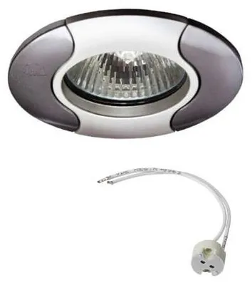 Produktbild von Kanlux Einbaustrahler AKRA MR16 rund starr – GX5.3, perlensilber