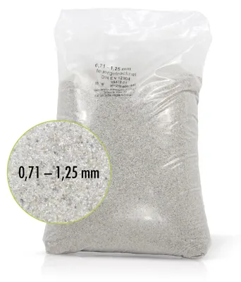 Zdjęcie produktu dla 25 kg piasku kwarcowego premium do filtrów 0,71–1,25 mm