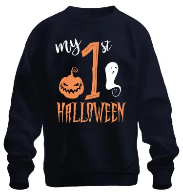 Produktbild von my 1st Halloween Baby ErstesJahr Kürbis Gespenst Süß Sweatshirt Pullover, Navy, 3XL