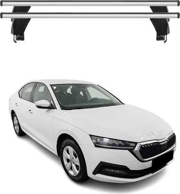 Image de Menabo Barres de toit Transversales pour Skoda Octavia IV 2020-2025 Alu Gris ABE