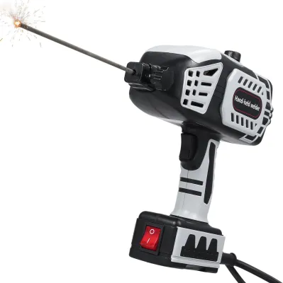 Image de Poste à souder portable - Inverseur MMA/ARC - IGBT 120A - Réglage continu du courant - Appareil manuel -  CE - 20 électrodes de soudage incluses - Noir