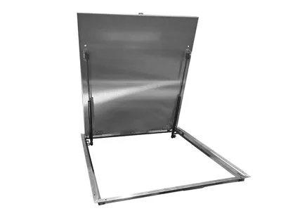 Produktbild von Schachtabdeckung EDELSTAHL 600x600x25 Gullideckel Revisionsklappe + 2 Stoßdämpfer