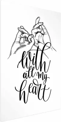 Produktbild von Posterpapier Poster - With All My Heart 21x30 cm Text m-A-0920-ao-a