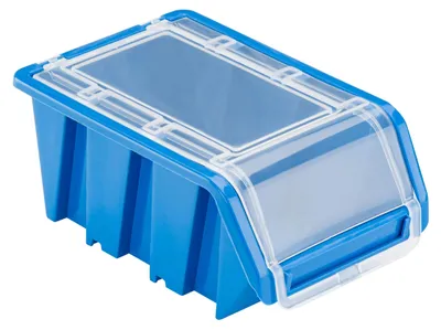 Image de Boîtes de rangement en plastique empilables avec couvercle