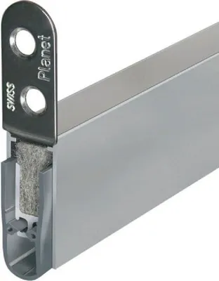 Produktbild von Planet Türdichter HS-RD Zugluftstopper automatisch für Drehtüren Länge 921mm Aluminium natur