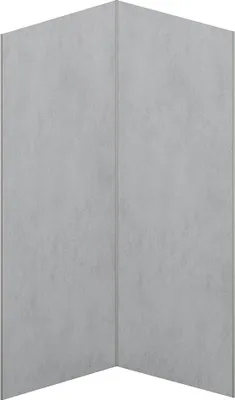 Produktbild von Wandpaneele Dusche 2er-Set inkl. Profile - Aluminium - 2x 90 x 210 cm - Beton-Optik - ARFINO