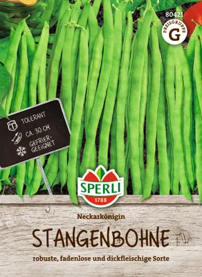 Produktbild von SPERLI Stangenbohnensamen Neckarkönigin Phaseolus vulgaris 18 bis 24 Stangen