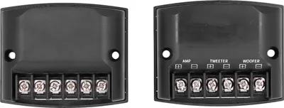 Produktbild von 2 Stück Auto 2-Wege-Lautsprecher Frequenzteiler 12V 60W Hohe Kondensatoren Schwarz Universal