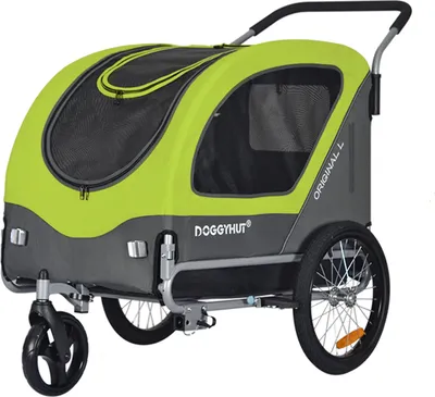 Produktbild von DOGGYHUT  Large Fahrradanhänger & Hundebuggy 2 in 1 für Hunden bis 35kg Hundeanhänger Jogger Hundewagen mit Feststellbremse
