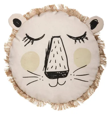Produktbild von Kinderkissen aus Baumwolle 44 cm beige Rund Dekorativ Modern Stil