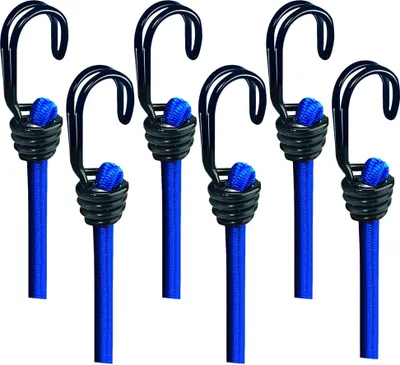 Produktbild von BASI - Gummispannseil 6er Set - GSS - Blau - mit Doppelhaken - Länge 1200x8 mm - Zurrkraft 40 kg -  3x0004-0304