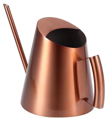 Mini-Gießkanne Edelstahl gebürstet, 1500 ml, Roségold, langer Auslauf