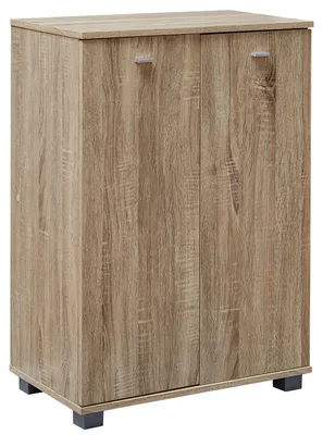 Produktbild von Wohnling Schuhschrank 2-Türig 60 x 90 x 35 cm Sonoma 12 Paar Schuhe; WL1.175