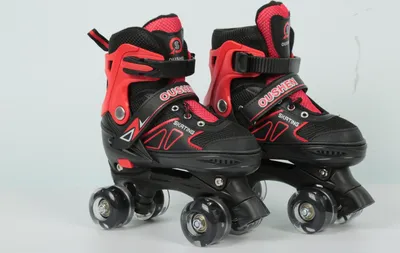 Produktbild von Rollschuhe für Kinder Roller Skates Inline Skates Verstellbar Größe 35-38 (Rot)
