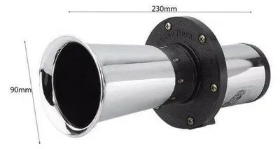 Obrázok produktu pre Retro klaksón s kompresorom, vhodný pre všetky vozidlá, 12 V, 110 dB, 22,5 cm.