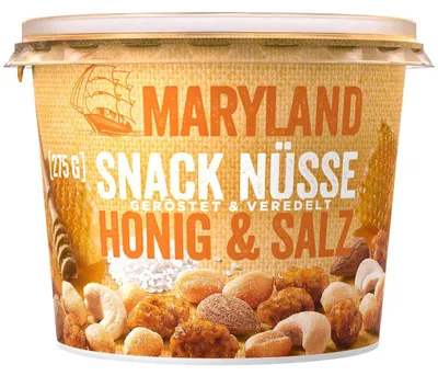 Productafbeelding van MARYLAND Snacks, noten, honing, zout, 275g