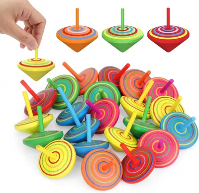 Produktbild von 30er Holzkreisel Kinder Spielzeug Mitgebsel Party Geschenk.