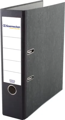 Produktbild von Soennecken Ordner 3326 DIN A4 80mm Pappe schwarz