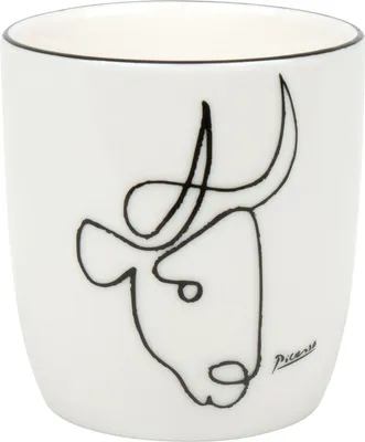 Image de Könitz Gobelet sans anse Picasso - Le Taureau, New Bone China, noir, blanc, 200 ml, 11 7 268 2772