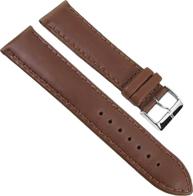 Produktbild von Uhrenarmband Leder Wasserfest Braun leicht gepolstert 21844S, Stegbreite:16mm