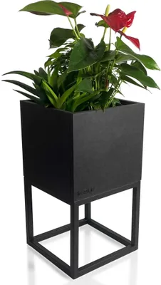Obrázok produktu pre Záhon štvorcový LOFT FIORINO z kovu 22x22x40 cm