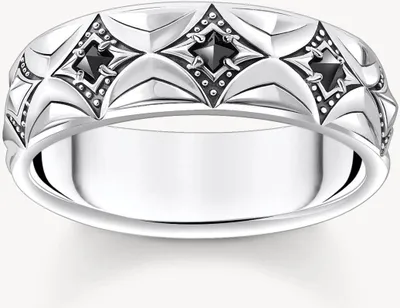Image de Thomas Sabo - TR2453-643-11-68 - Bague - Unie - Argent 925 noirci - Largeur 68