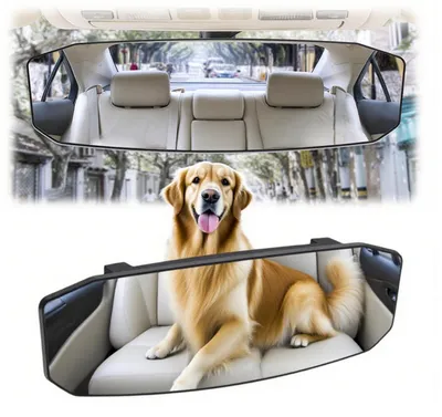 Produktbild von Innenspiegel Auto Weitwinkel Panorama Blendfrei 244x90mm ABS HD-Glas