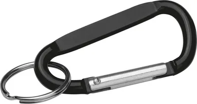 Produktbild von Schlüsselanhänger mit Karabinerhaken / Farbe: schwarz