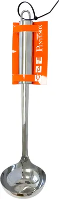 Imagen del producto de Olla Pinti Mestolo Ellisse, diámetro 6 cm – Fabricada en acero inoxidable resistente – Diseño elegante con mango ergonómico y orificio para colgar – Ideal para caldos y sopas – Apta para lavavajillas – Fabricada en Italia