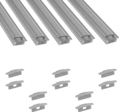 Produktbild von 5x A25 LED Profil 2m - Silber inkl. Abdeckung klar & Endkappen