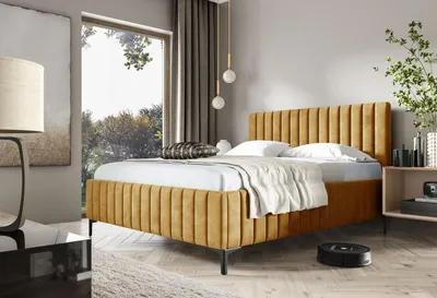 Obrázek produktu pro Manželská postel 160x200 EGONA - hořčicová
