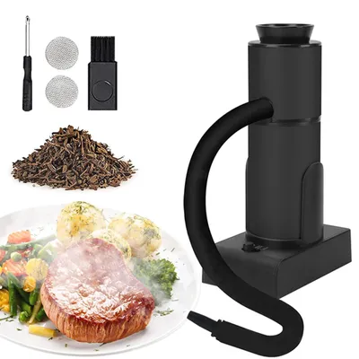 Räucherpistolen-Set mit Holzspänen für BBQ, Cocktails & mehr