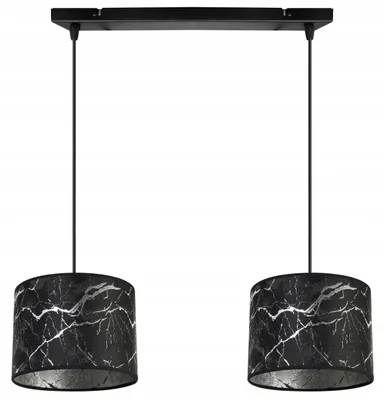 Image de Suspension, lustre, abat-jour, motif argenté
